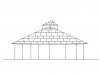 Outdoor kitchen roof structure